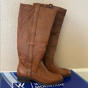 White Mountain Brown Over the Knee Boots Equestrian Style